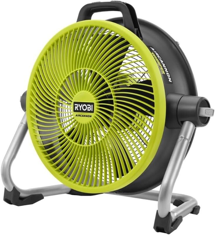 ryobi ONE+ 18V Cordless Hybrid WHISPER SERIES 35.6 cm Air Cannon Fan (Tool Only) (Renewed)